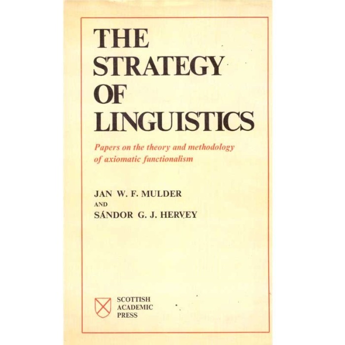 Jan W.F. Mulder, Sandor G.J. Hervey - The strategy of linguistics. Papers on the theory and methodology of axiomatic functionali