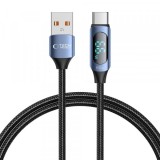 Cablu Date si Incarcare USB-A - USB-C Tech-Protect Ultraboost LED, 66W, 1m, Albastru, Universal