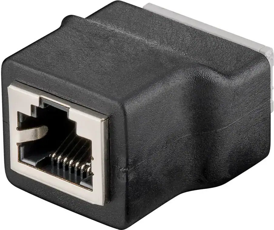 Adaptor Bloc Terminal 8 Pini la RJ45 Mama 8P8C Goobay 76737, Conectare ...