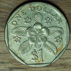 Singapore - moneda colectie exotica - 1 dolar / dollar 1989 - absolut superba !