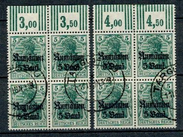1918 - Ocup. germana, Mi8 blocuri stamp. Targu Jiu foto