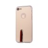 Husa iPhone 7/8 Silicon Slim Mirror Gold, Rezistenta Socuri/Zgarieturi, Carcasa Protectie