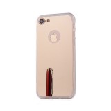 Husa iPhone 7/8 Silicon Slim Mirror Gold, Rezistenta Socuri/Zgarieturi, Carcasa Protectie