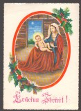 CPIB 24512 CARTE POSTAL - FELICITARE DE CRACIUN, MARIA CU ISUS, CIRCULATA, 1990
