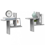 VidaXL Rafturi de perete 2 buc. gri sonoma 38x12x38 cm lemn prelucrat