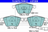 Set placute frana,frana disc SEAT LEON (1P1) (2005 - 2012) ATE 13.0470-7200.2
