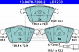 Set placute frana,frana disc VW PASSAT (3C2) (2005 - 2010) ATE 13.0470-7200.2