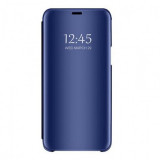 Husa pentru Samsung Galaxy A31, Clear View Flip Mirror Stand, Albastru