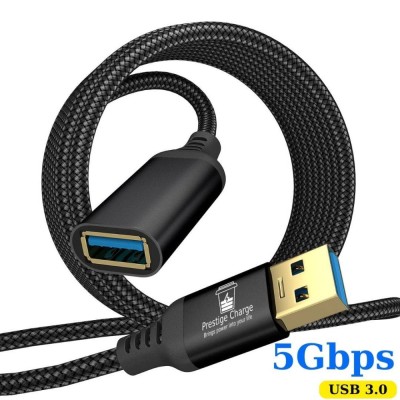 Cablu extensie USB 3.0, PRESTIGE CHARGE&amp;reg;, 5 Gbps, Prelungitor de mare viteza, USB A tata la USB A mama, Incarcare si Transfer de Date Rapid Simultan, foto