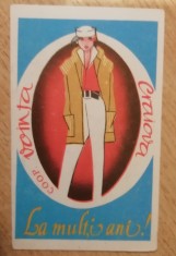 C9 4 - 1981 - Calendar de buzunar - reclama Cooperativa Vointa - Craiova