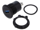 Adaptor USB A soclu, USB 3.0 Filet: M22