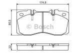 Set placute frana,frana disc IVECO DAILY IV autobasculanta (2006 - 2011) BOSCH 0 986 494 257