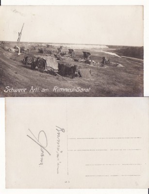 Ramnicu Sarat - tema militara, razboi, WK1, WWI-1918-artilerie germana- rara foto