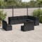 Gossi set canapele de gradina, 12 piese, cu perne, negru, poliratan
