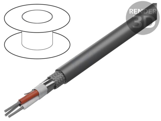 Cablu ALPHA WIRE Xtra Guard&reg; Flex 3x22AWG PVC gri &icirc;nchis 300V 305m