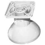 Picior mobila cupa, alb, 70 mm, 4 buc / set