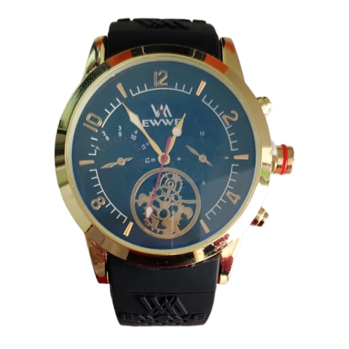 Ceas barbatesc, curea din silicon, inchidere cu catarama, display analog, mecanism quartz
