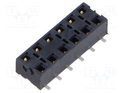 Conector şiruri pini mamă 12 pini 2,54mm SAMTEC SMT gold flash foto