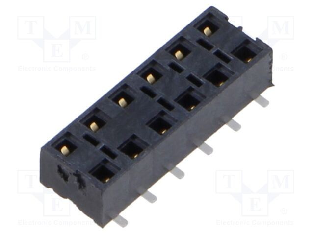 Conector şiruri pini mamă 12 pini 2,54mm SAMTEC SMT gold flash