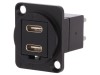Adaptor USB-C Soclu-Fată la USB-C Mufă-Spate FT Dublu