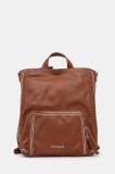 Desigual rucsac TRAMA PRETORIA femei, culoarea maro, mic, neted, 25SAKP21