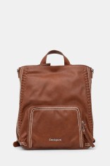 Desigual rucsac TRAMA PRETORIA femei, culoarea maro, mic, neted, 25SAKP21