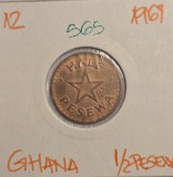 565 Ghana &frac12; Pesewa 1967 KM#12