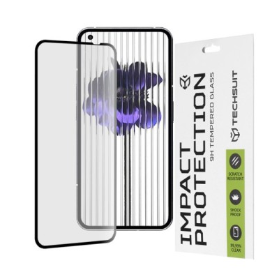 Folie pentru Nothing Phone (1) - Techsuit 111D Full Cover / Full Glue Glass - Black foto