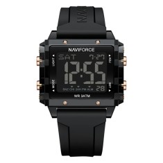 Ceas Dama Naviforce 7101 Negru - Digital Sport Casual, Afișaj LED, Rezistent la Apă 3ATM