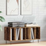 vidaXL Dulap pentru discuri de vinil stejar artizanal 100 x 38 x 48 cm