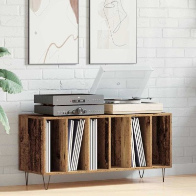 vidaXL Dulap pentru discuri de vinil Lemn vechi 100 x 38 x 48 cm 862902 foto
