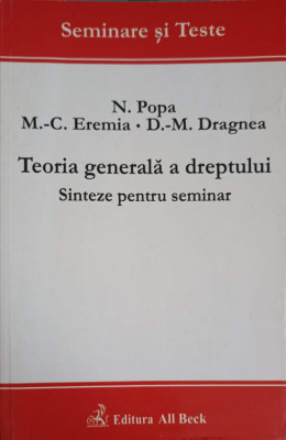 TEORIA GENERALA A DREPTULUI. SINTEZE PENTRU SEMINAR-N. POPA, M.C. EREMIA, D.M. DRAGNEA foto