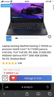 Vand Laptop Lenovo Gaming 3 Urgent foto