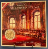 AUSTRIA 2005 -Set monetarie 1 cent-2 euro comemorativ - folder/ BU, Europa