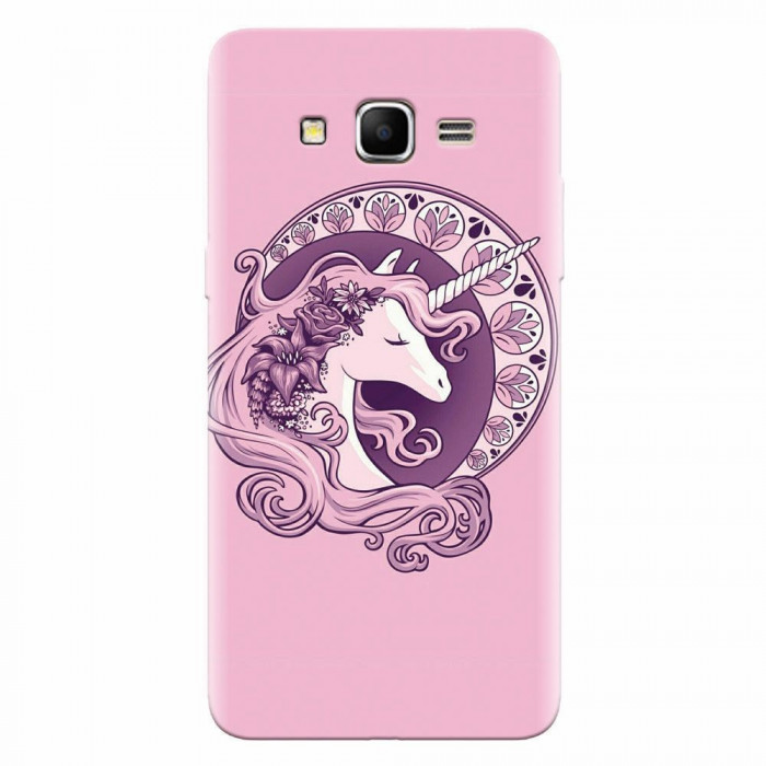 Husa silicon pentru Samsung Grand Prime, Purple Unicorn