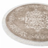 Covor Rotund Lavabil și Antiderapant, Bej
