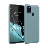 Husa pentru Samsung Galaxy A21s, Silicon, Albastru, 52494.207, Carcasa, Kwmobile