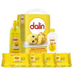 Pachet Dalin Baby, Aleze 60x90, Sampon 750ml, Ulei de corp 200ml, 4xServetel foto