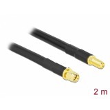 Cablu prelungitor antena SMA LMR/CFD300 T-M 2m low loss, Delock 90461