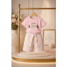 Set copii 2 piese bumbac imprimeu casual confortabil (Marime Disponibila: 4 ani)