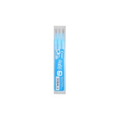 Set 3 rezerve roller Frixion Ball Pilot si Frixion Clicker 0.5 mm varf fin, bleu