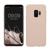 Husa Kwmobile pentru Samsung Galaxy S9, Crem, Silicon, KWM000008OR022C, Carcasa