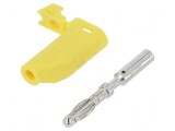 Conector banană 4mm 16A 33VAC 70VDC galben nichelat