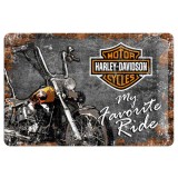 Placa metalica - Harley Davidson Favourite Ride - 20x30 cm