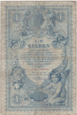 AUSTRIA 1 GULDEN 1888 aF foto