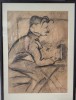 Tablou Eugen Ispir - Relaxare, Desen, Pictor Roman, Inramat