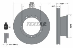 TEXTAR 93142900 Disc frana foto