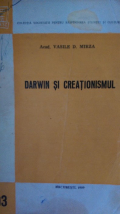 Darwin si creationismul acad.Vasile D.Mirza 1959