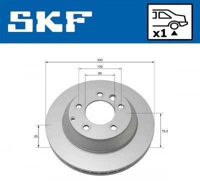 SKF VKBD 90136 V1 Disc frana foto