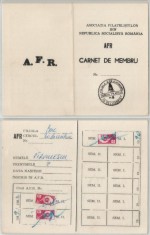 Romania, Carnet de membru A.F.R. (I), Bucuresti, 1988